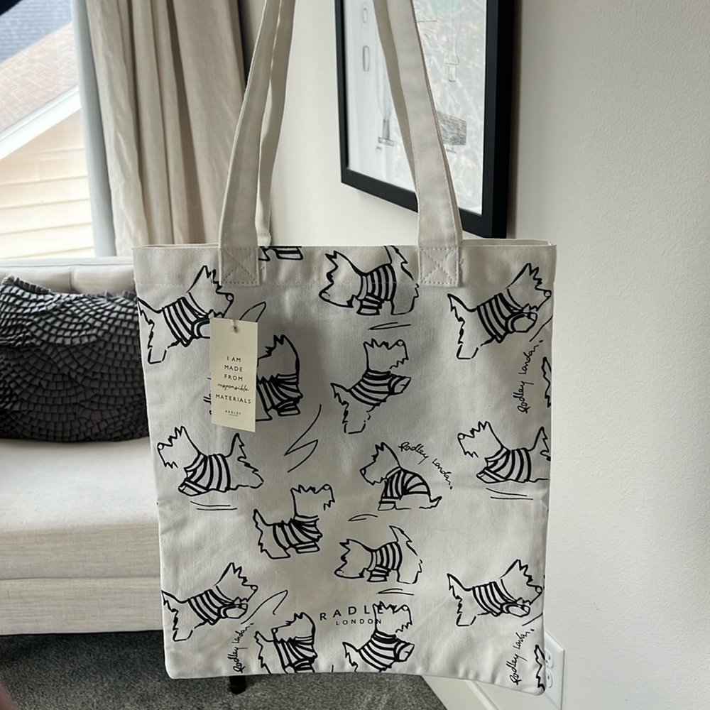 NWT Signature Scotty Dog Radley London Canvas Tote